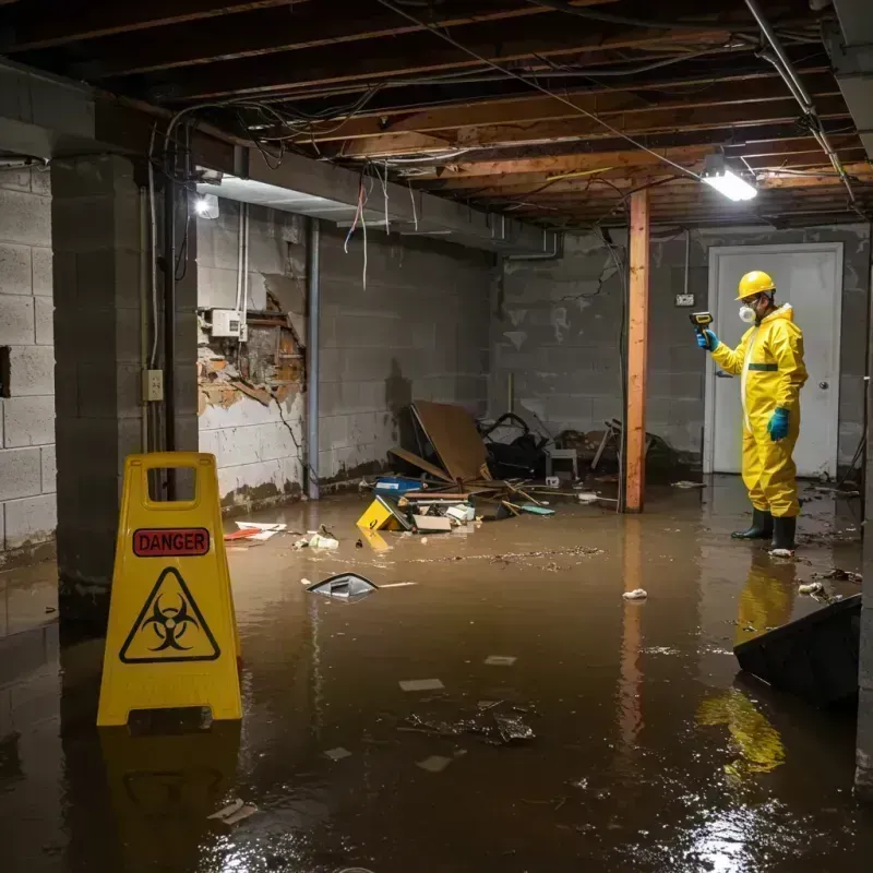 Flooded Basement Electrical Hazard in Wayne County, MO Property